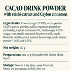 Sienami Gourmet — Reishi Cacao with Ceylon Cinnamon & Coconut Sugar · 80 g